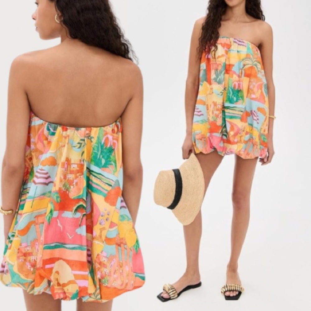 NWT Show Me Your Mumu Playful Strapless Beverly Bubble Mini Dress